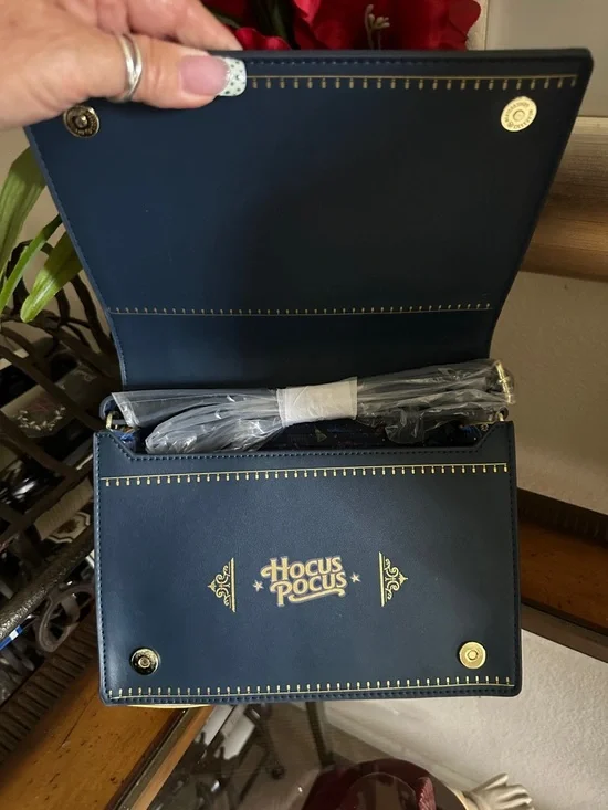 Hocus Pocus Decorative Book Clutch /crossbody Cauldron Art Loungefly NWT Disney - Picture 5 of 8